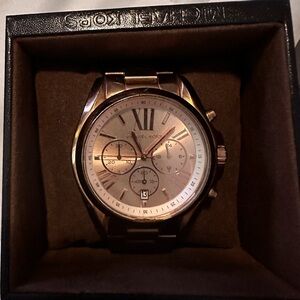 MK Goldtone watch w box